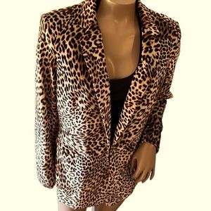 Never worn! Libby Edelman blazer. Textured cheetah print size M.